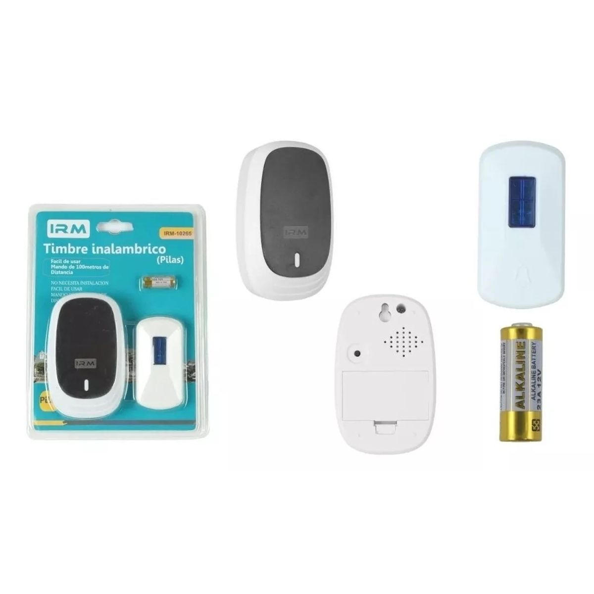 IRM - Timbre Inalámbrico portátil  sin cables fácil instalación