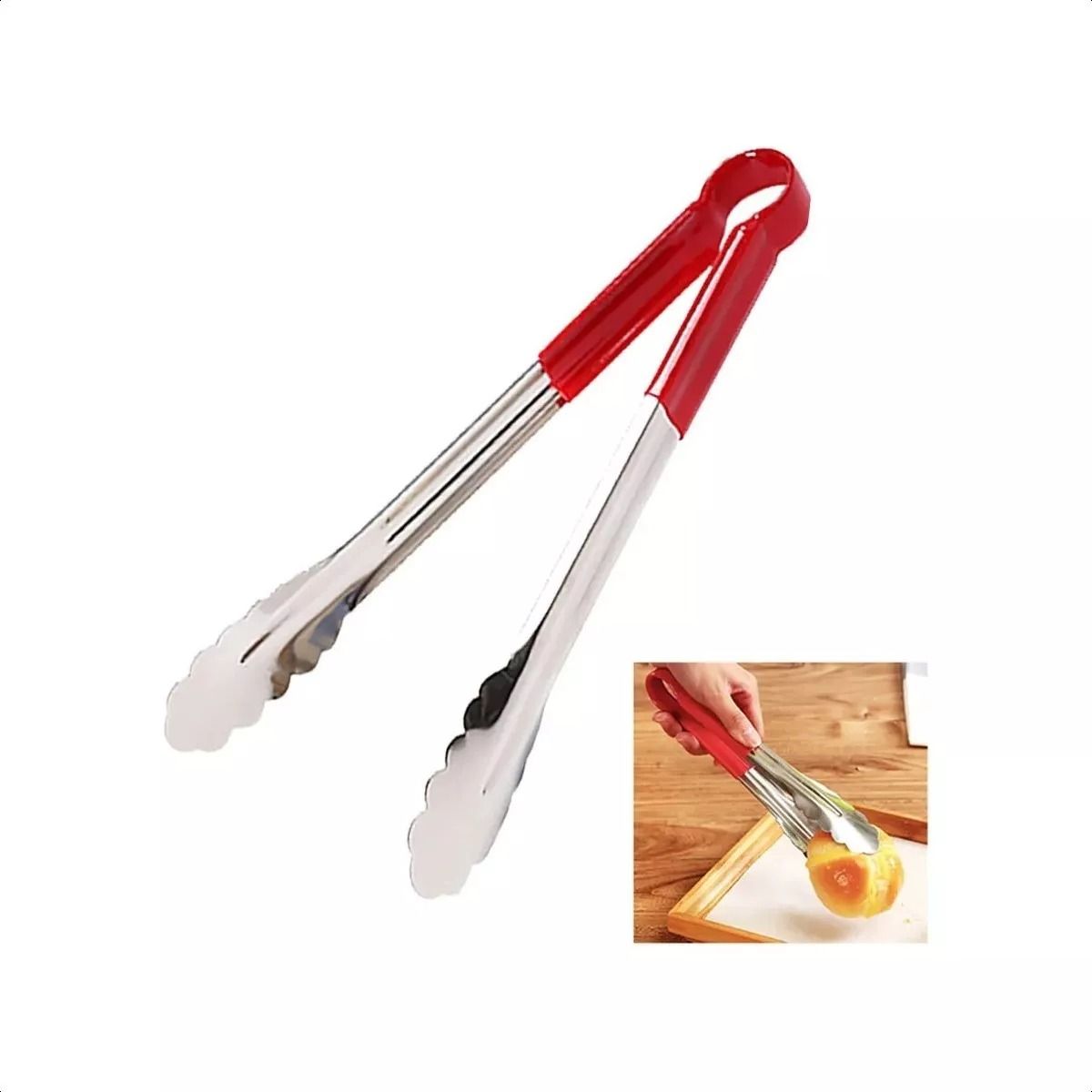 GENERICO - Pinzas Tenazas De Acero Inoxidable Asados Pan Carnes