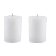 GENERICO - PACK 2 VELONES CIRIO COLOR BLANCO 5 x 5 CM