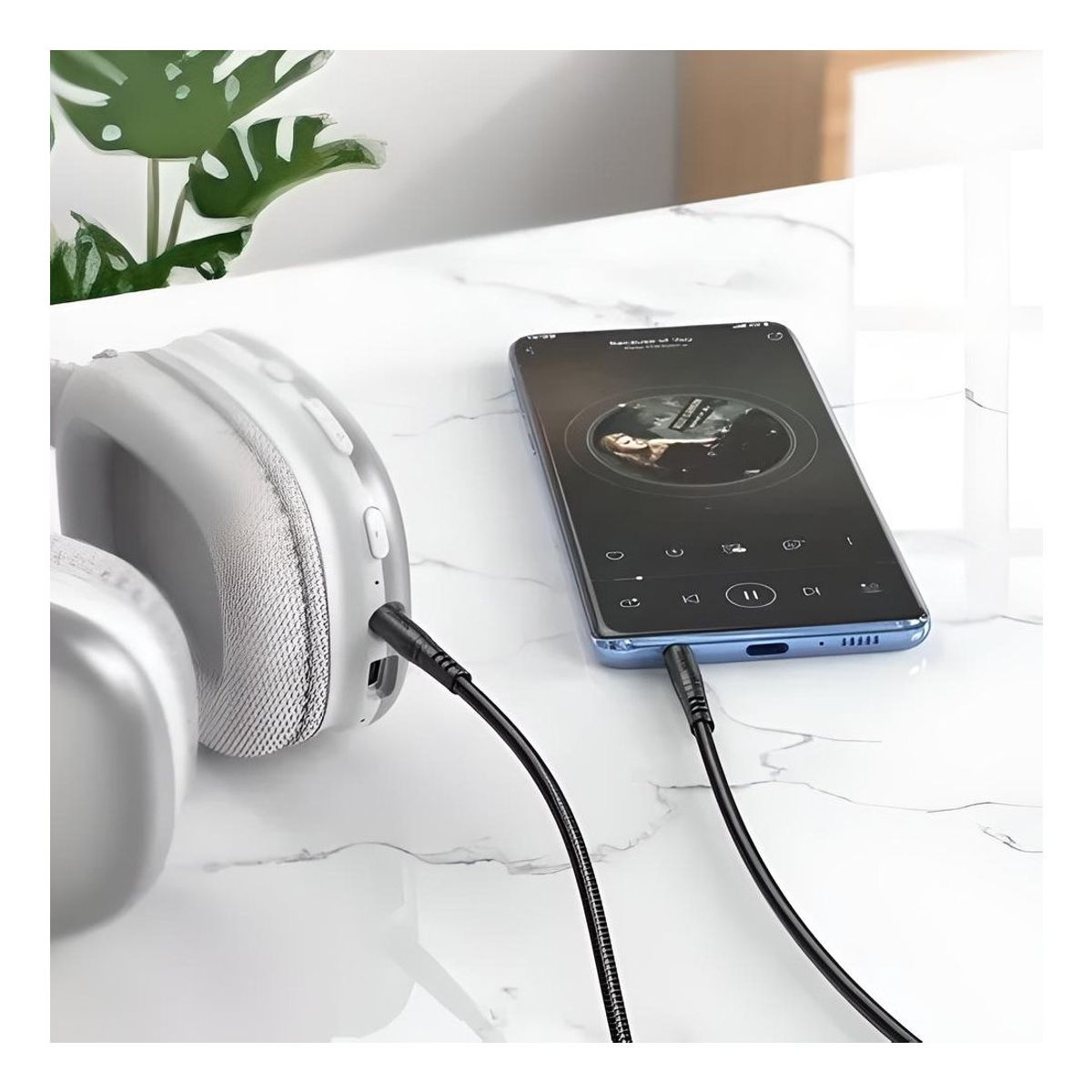 HOCO - Cable De Audio Auxiliar Trenzado a Jack Mm 1 Mts