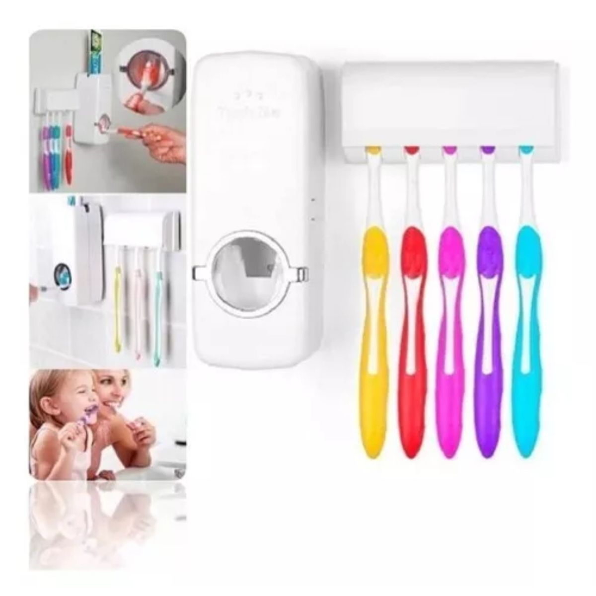 GENERICO - dispensador de pasta para cepillos de dientes para 5 cepillos