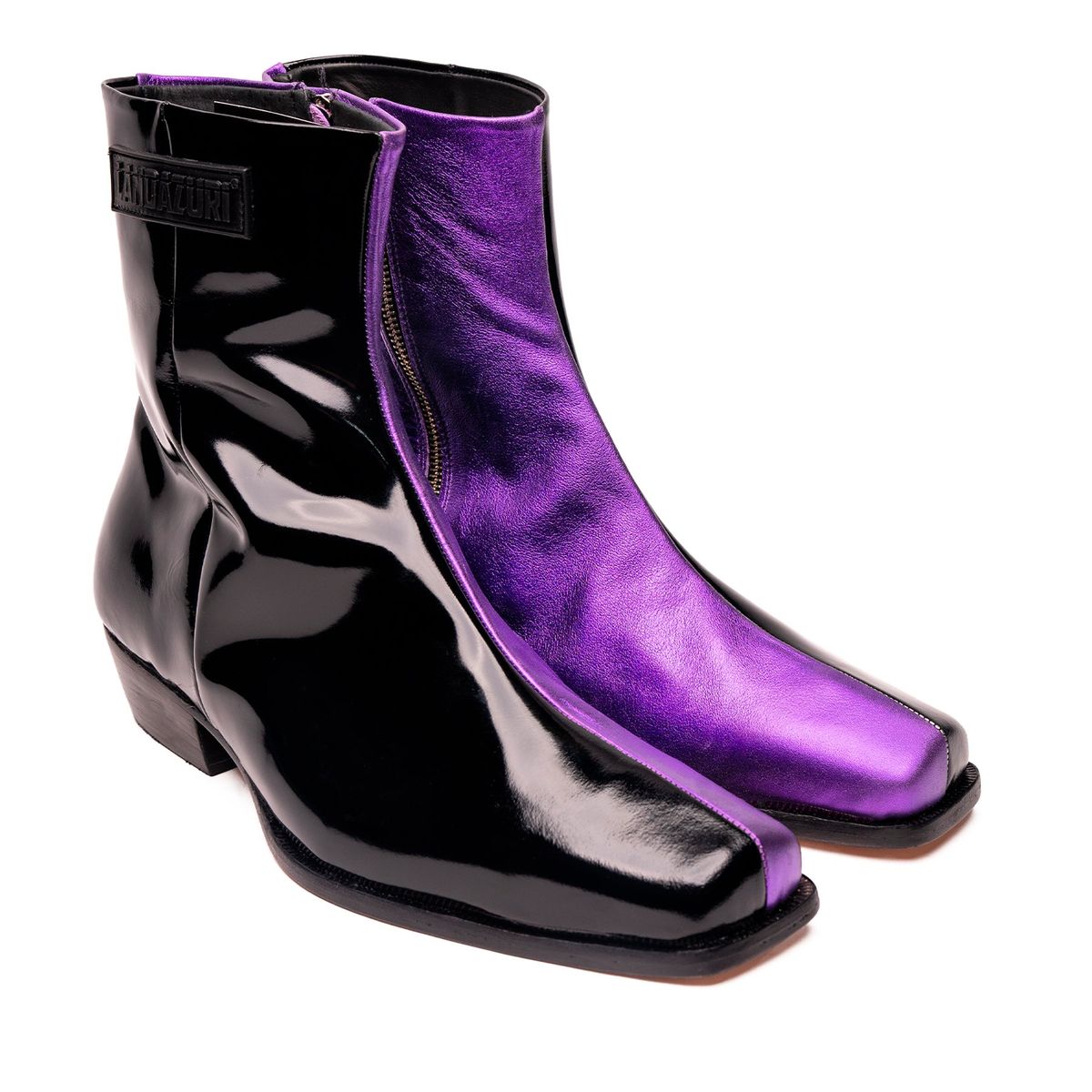 LANDAZURI - Botín Cuero Poseidón Morado Landazuri