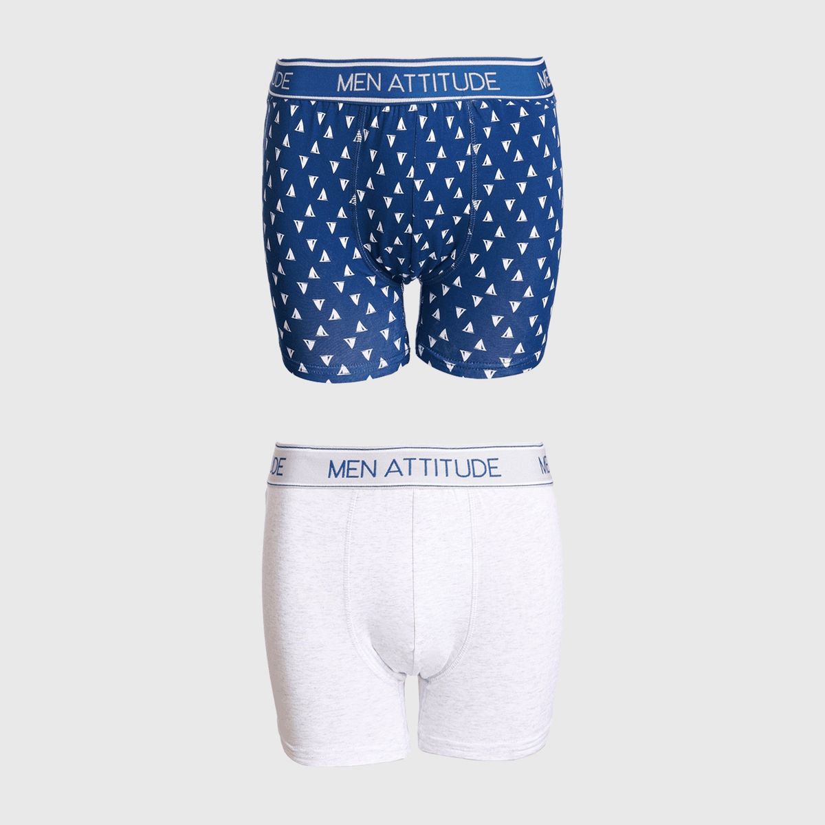 FASHION'S PARK - Boxer Hombre Bipack Gris Melange Fashion's Park
