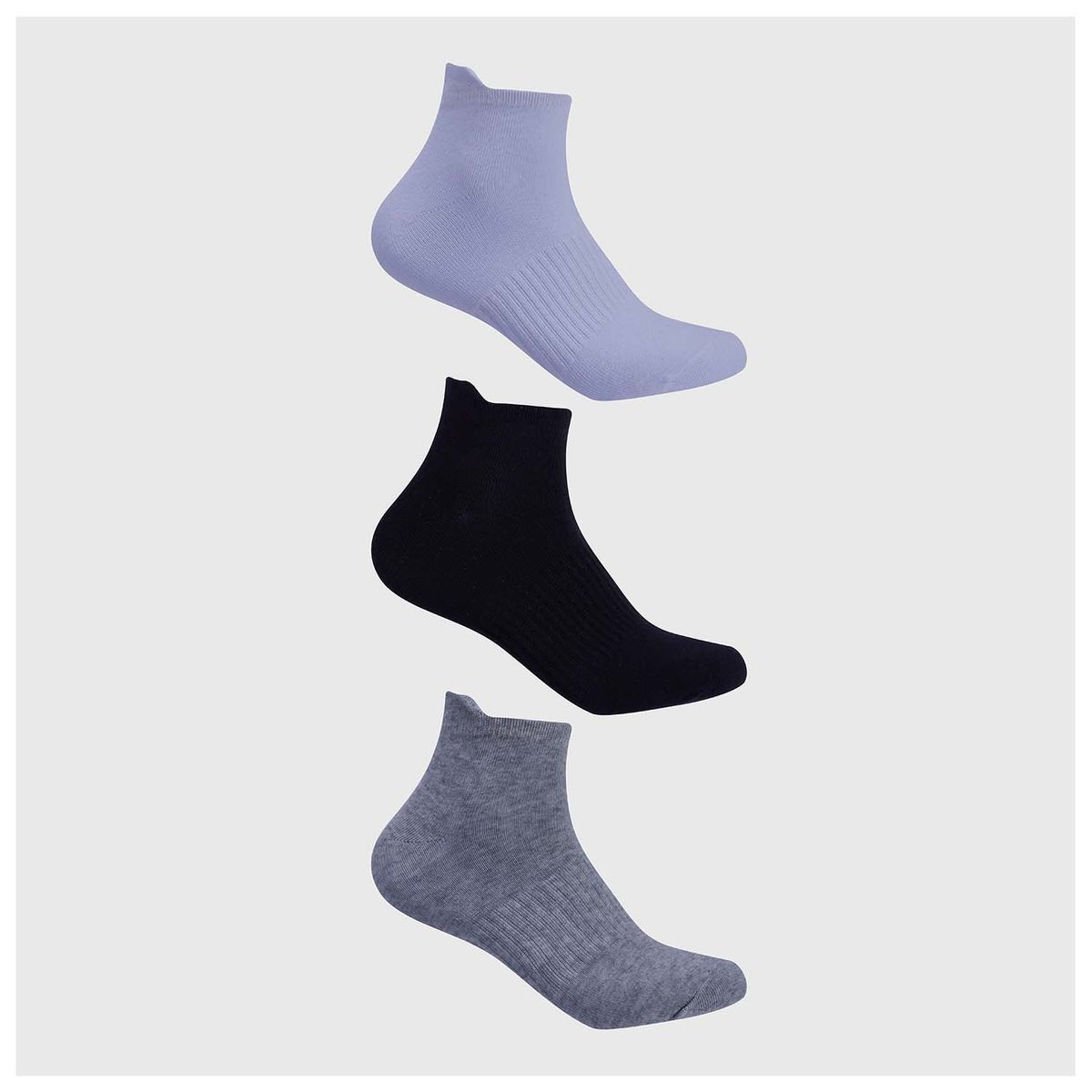 FASHION'S PARK - Calceta Hombre Tripack Deportiva Negro Fashion's Park