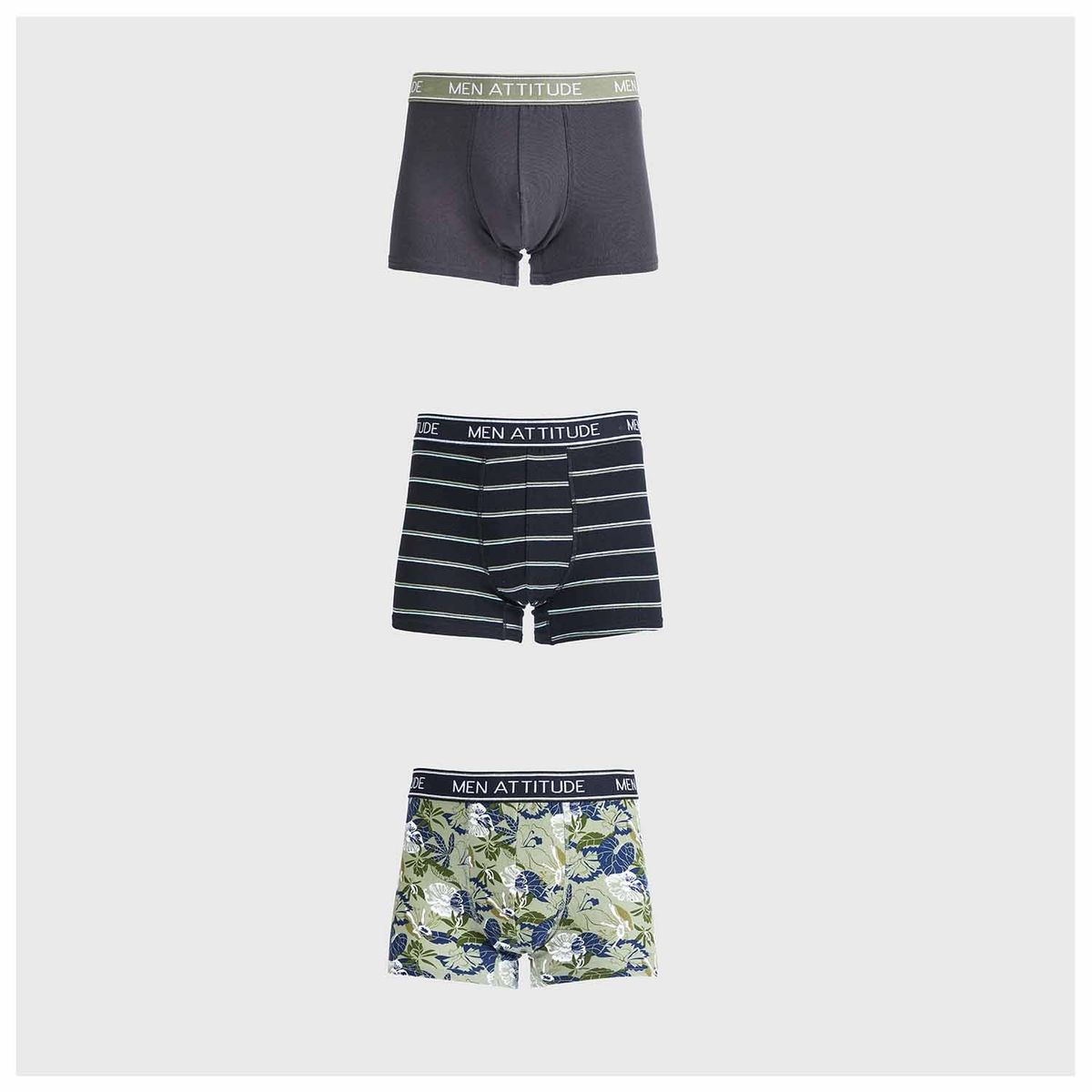 FASHION'S PARK - Boxer Hombre Tripack Básico Verde Fashion's Park