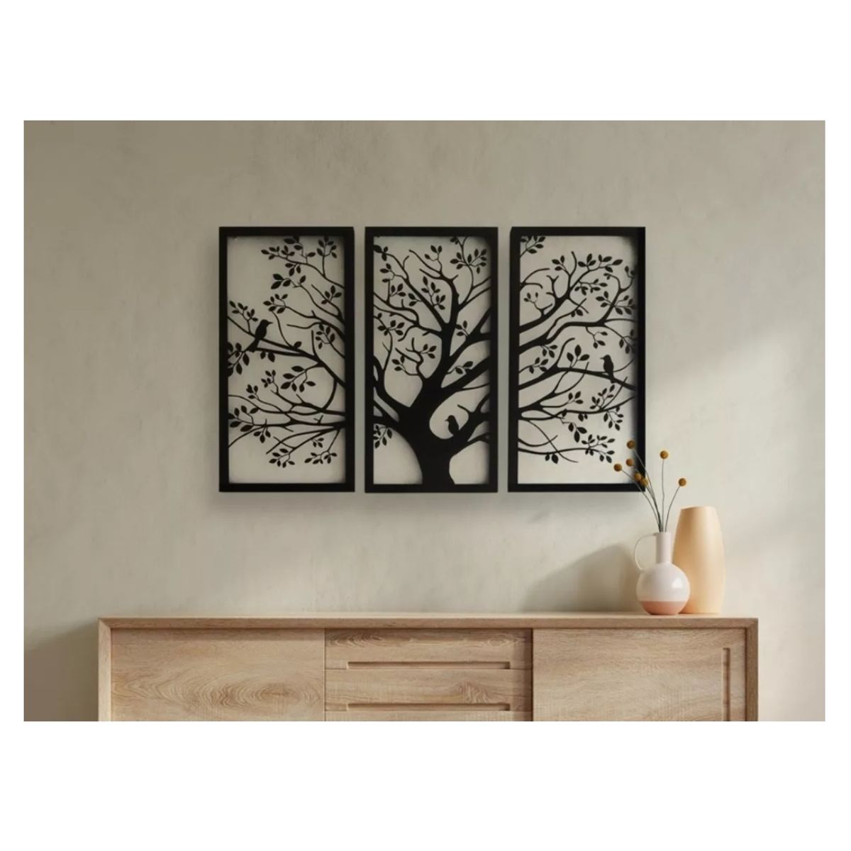 GENERICO - Cuadro Decorativo Tríptico Árbol De La Vida