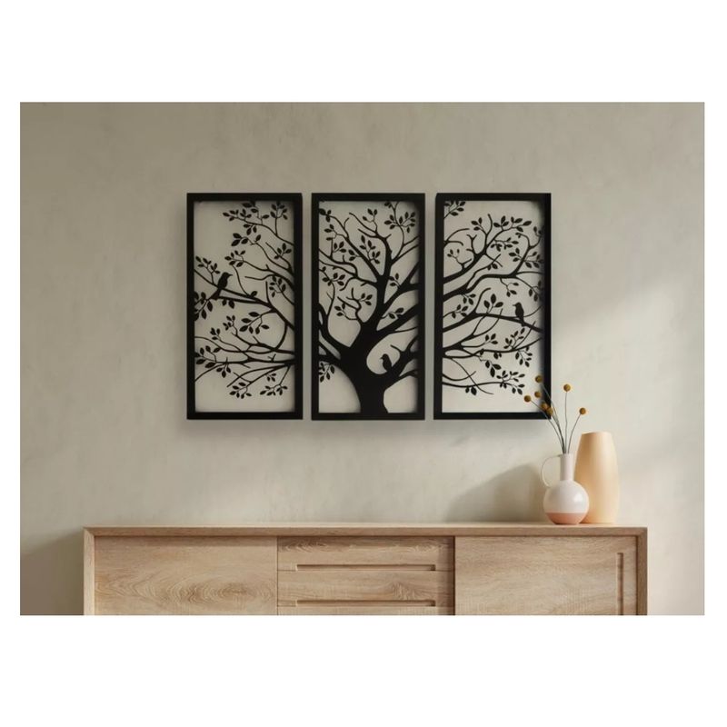 GENERICO - Cuadro Decorativo Tríptico Árbol De La Vida