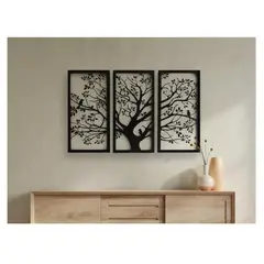 GENERICO - Cuadro Decorativo Tríptico Árbol De La Vida