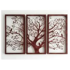 GENERICO - Cuadro Decorativo Tríptico Árbol De La Vida