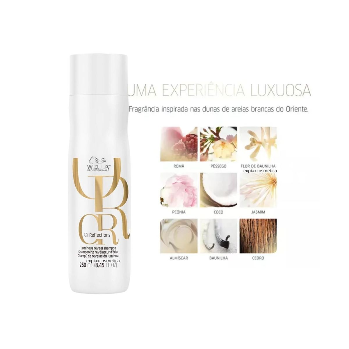 WELLA - Shampoo Wella Oil Reflections 250ml Hidrata Nutre Brillo Suavidad