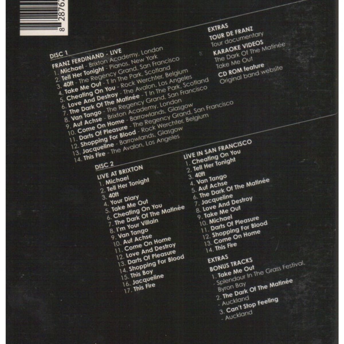 HITWAY MUSIC - FRANZ FERDINAND - FRANZ FERDINAND - DVD HITWAY MUSIC