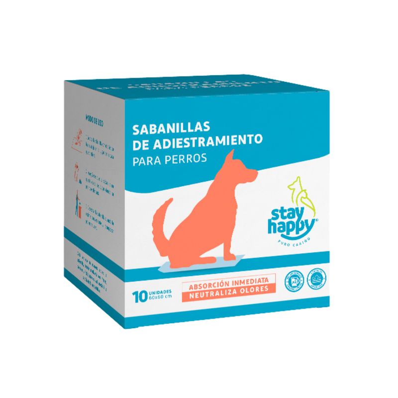GENERICO - Sabanillas adiestramiento 60x60 10 uni Stay Happy