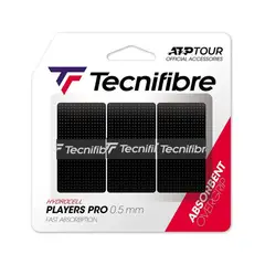 TECNIFIBRE - Overgrip Pro Players Negro X3 Tenis Padel