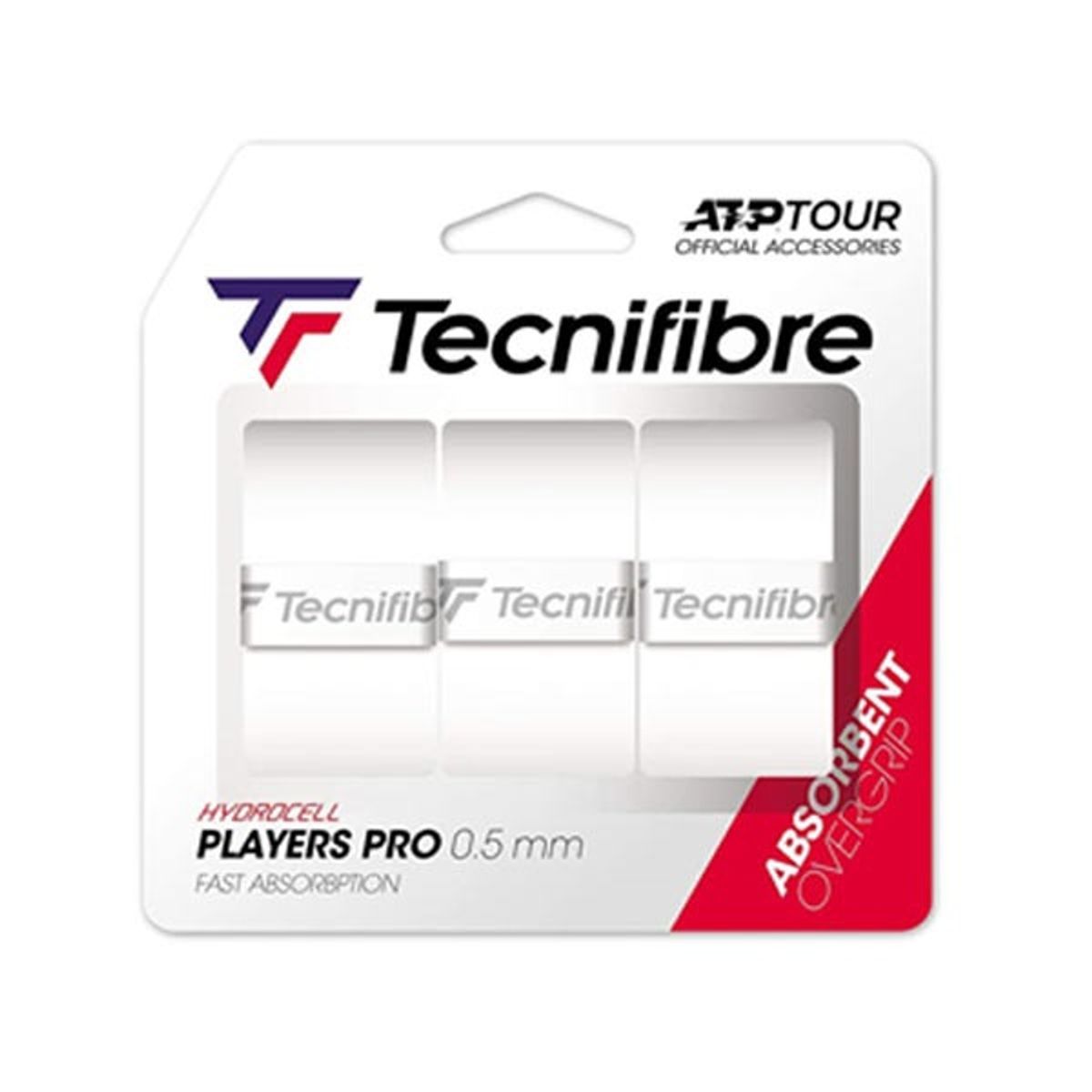 TECNIFIBRE - Overgrip Tecnifibre Pro Players Blanco X3 Tenis Padel
