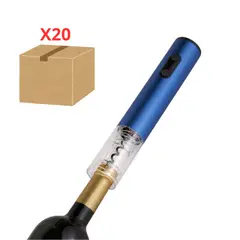 GENERICO - 20 Sacacorchos eléctrico recargable Azul