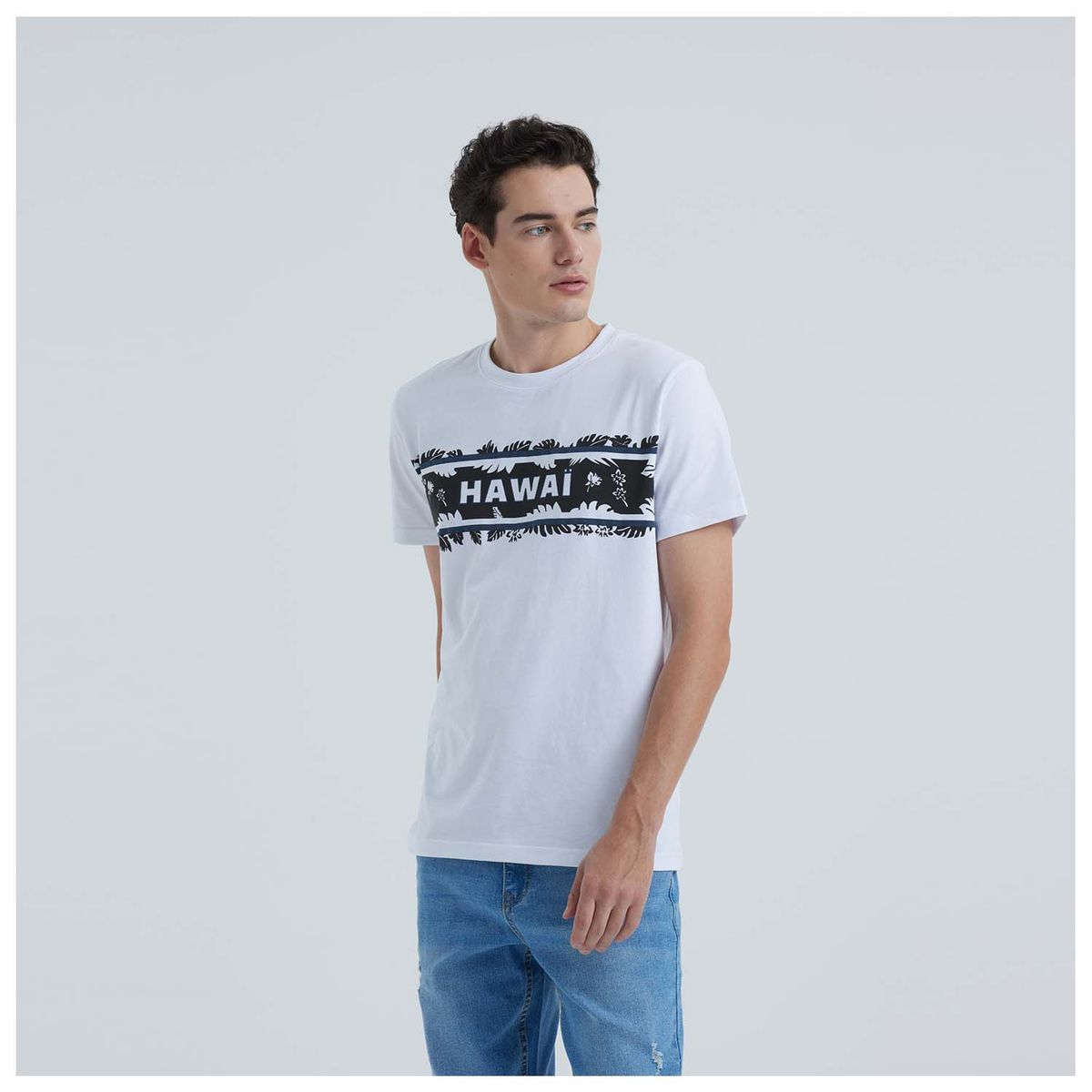 FASHION'S PARK - Polera Hombre Print Blancoi Fashion's Park