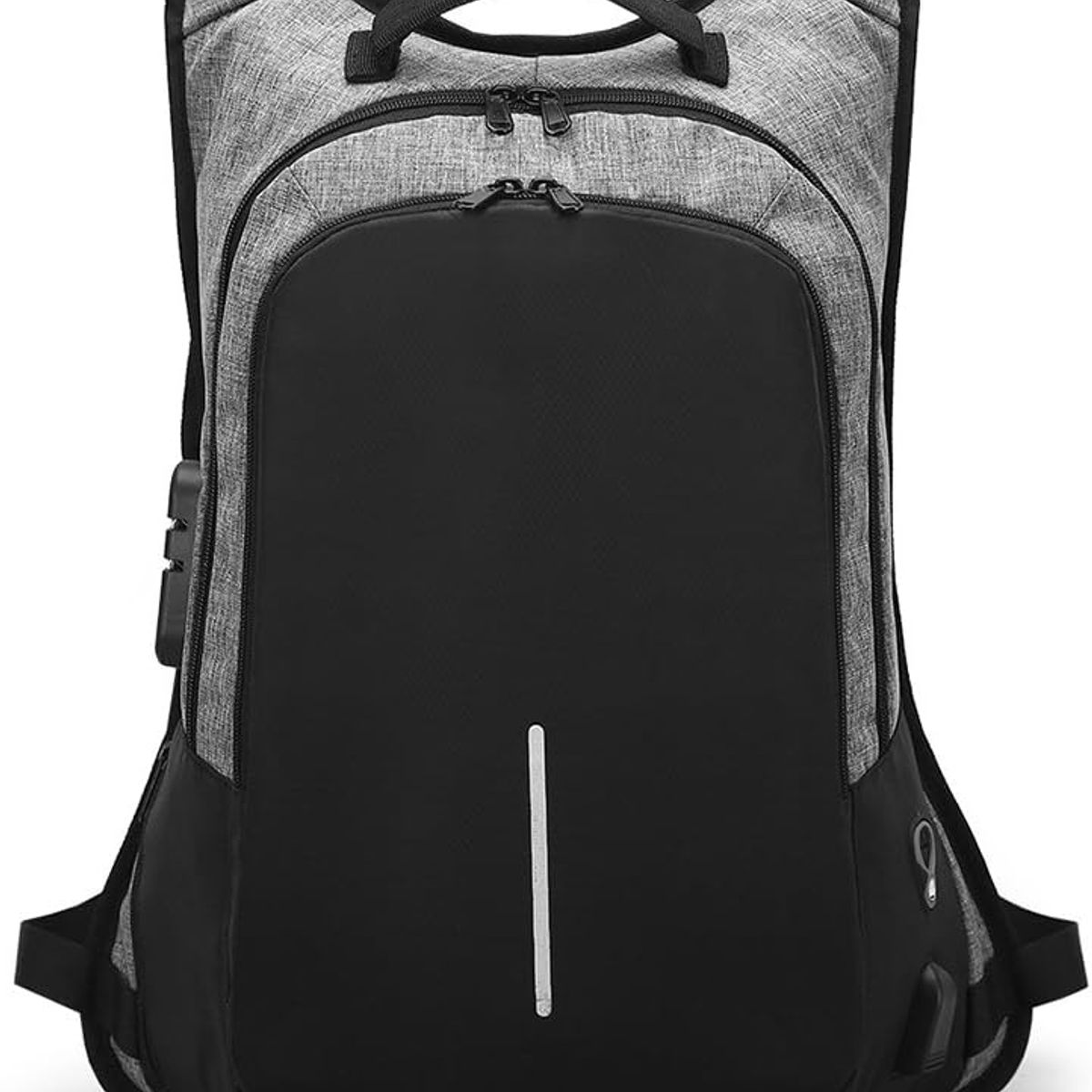 GENERICO - Mochila Ejecutiva Usb Porta Notebook Y Candado Gris