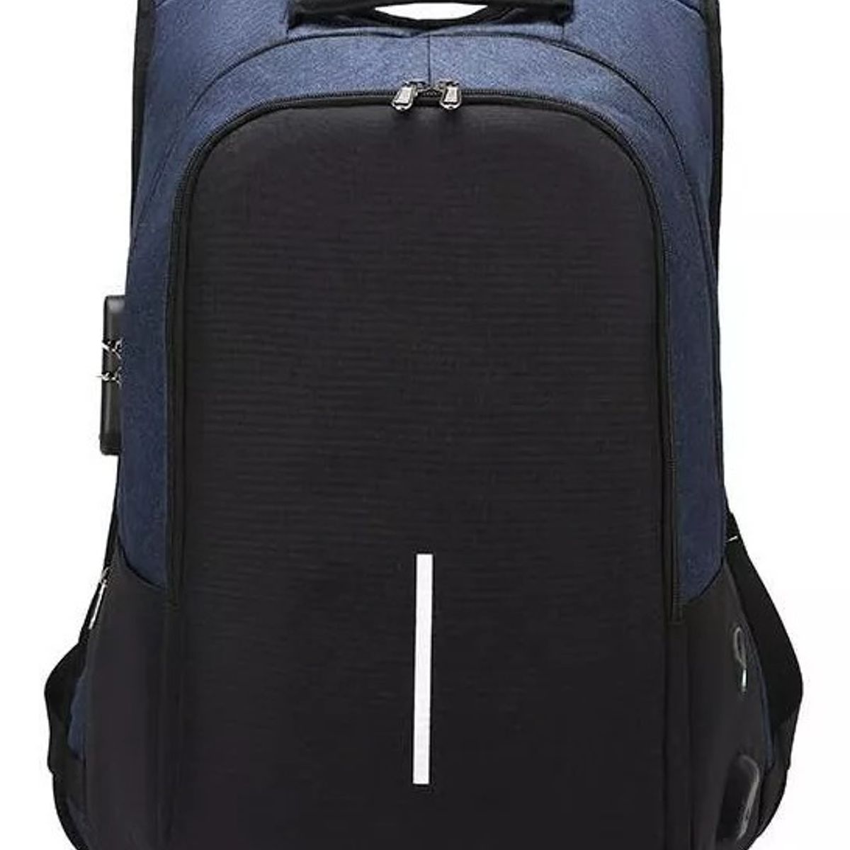 GENERICO - Mochila Ejecutiva Usb Porta Notebook Y Candado Azul