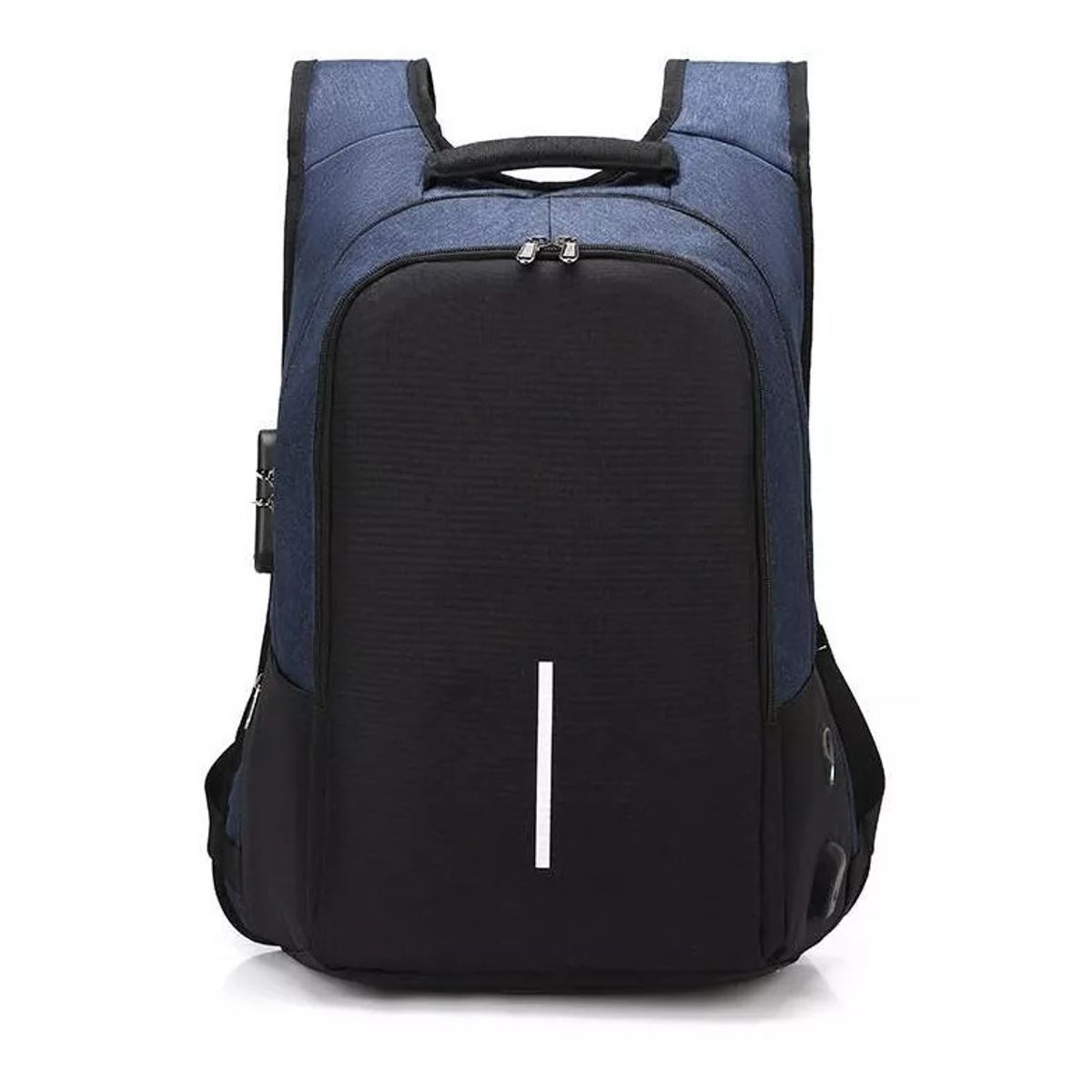 GENERICO - Mochila Ejecutiva Usb Porta Notebook Y Candado Azul