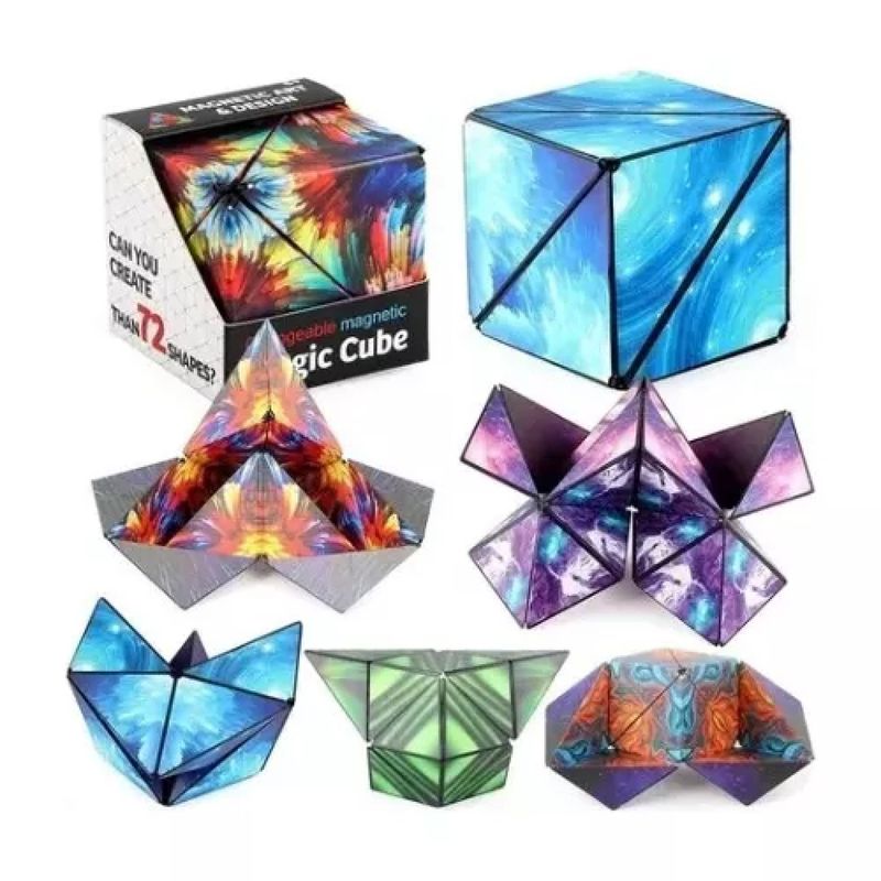 JUEGOS MAGICOS - Cubo De Rubik Magnético Origami Juguete Didáctico Niños