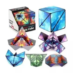 JUEGOS MAGICOS - Cubo De Rubik Magnético Origami Juguete Didáctico Niños