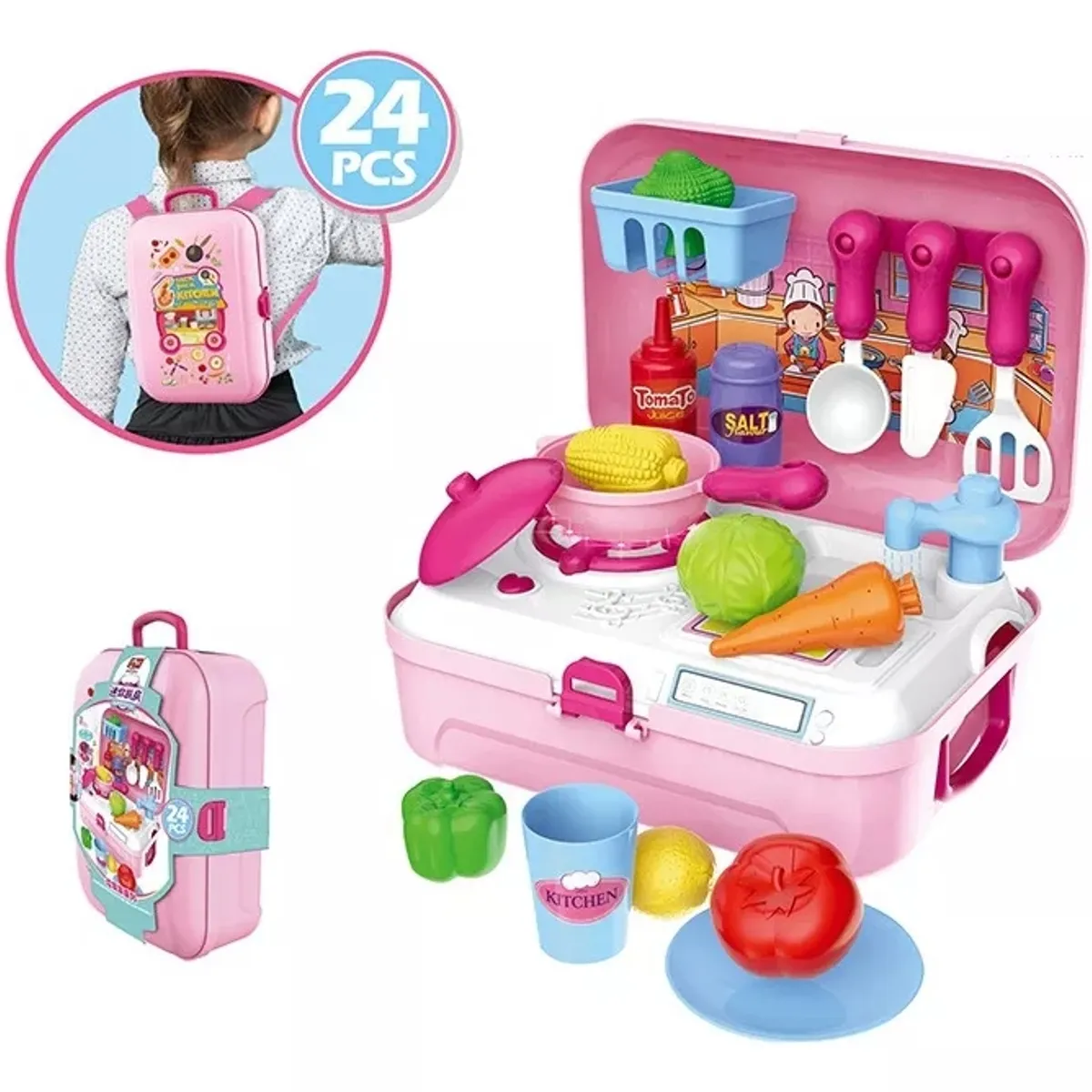 EVERSO - Juego De Juguetes De Cocina De Rol Para Niños