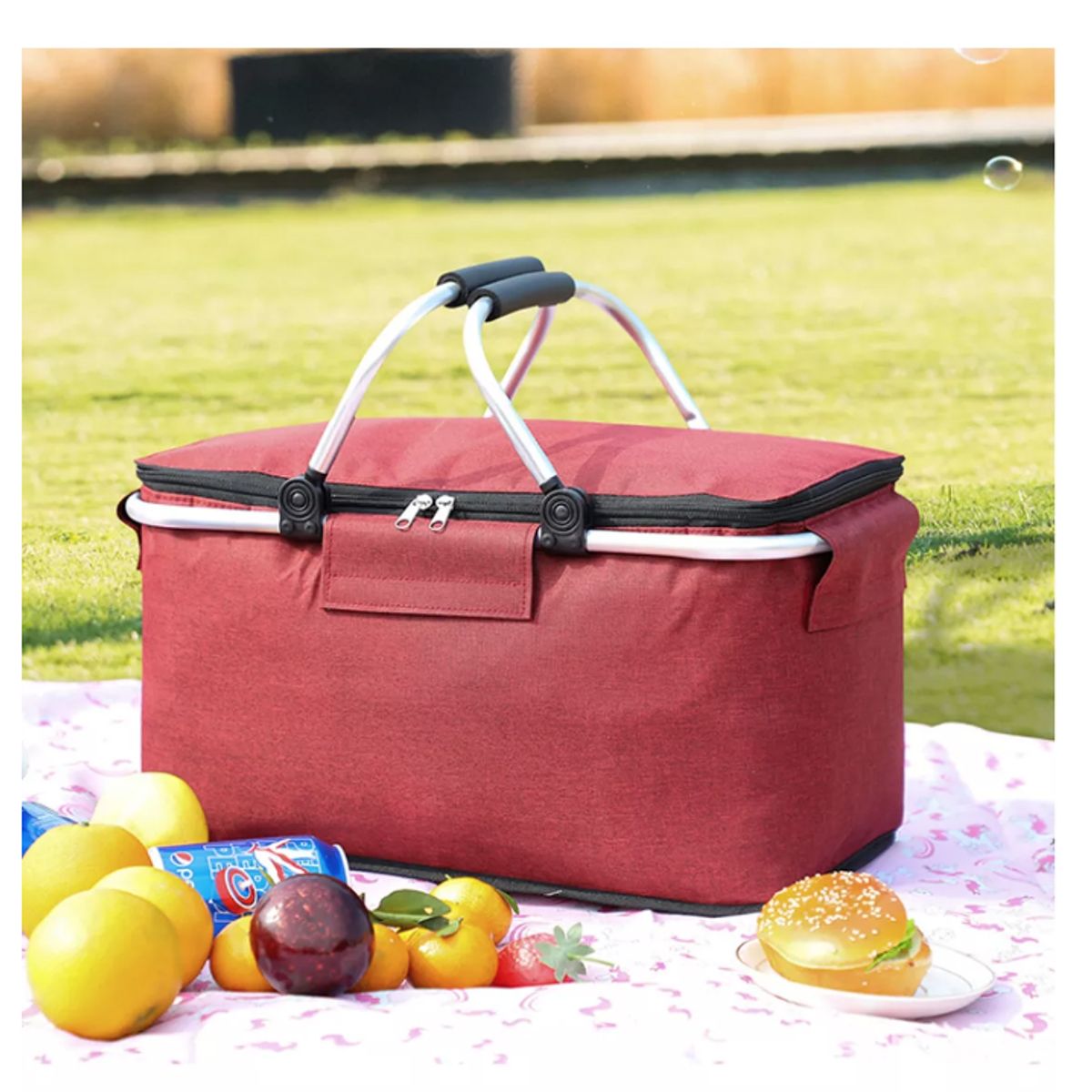 GENERICO - Canasto De Picnic Para 4 Personas Cesta Térmica Impermeable