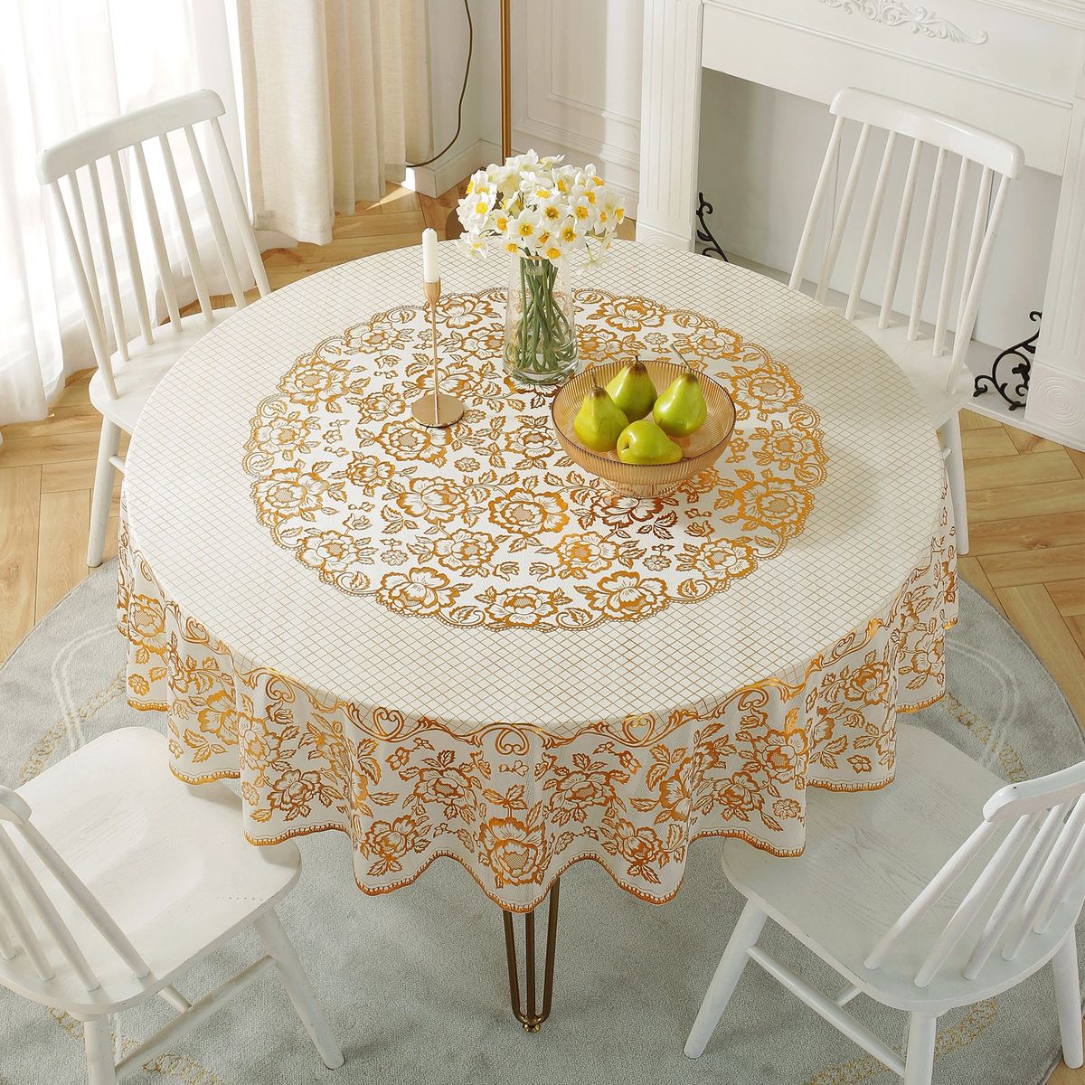 YAYKO - Mantel Redondo 1,52 Metros Diametro Tela