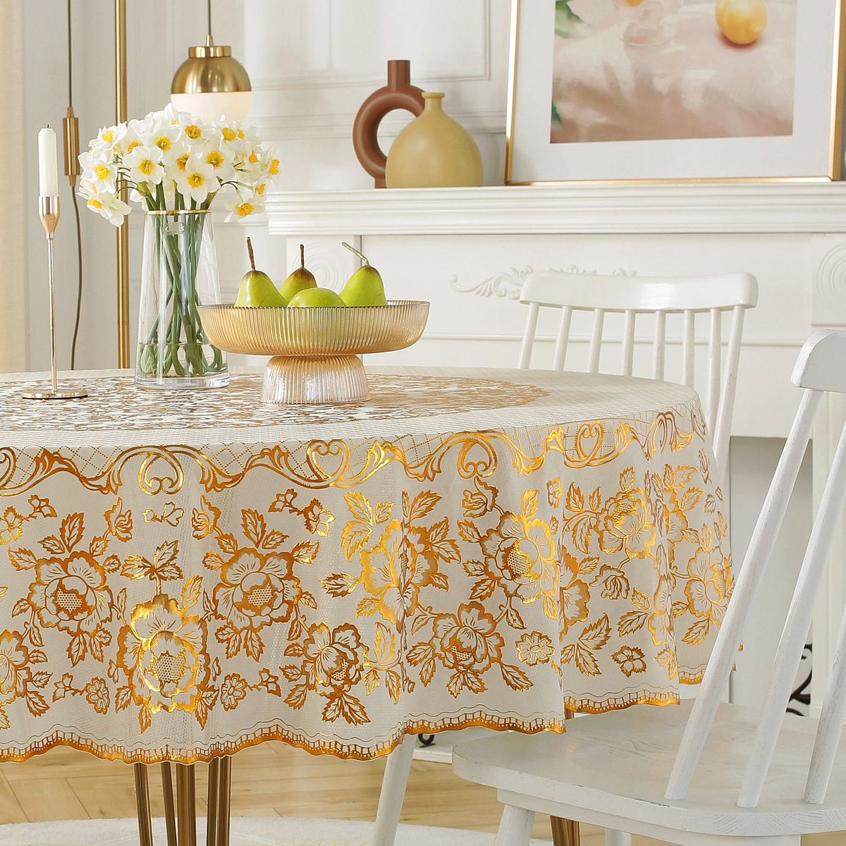 YAYKO - Mantel Redondo 1,52 Metros Diametro Tela