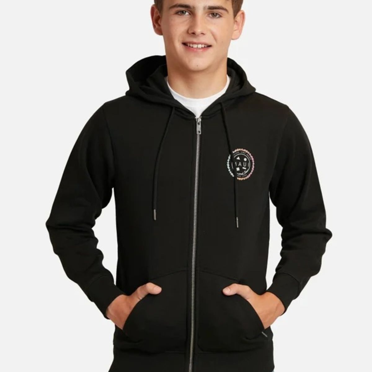 MAUI AND SONS - Poleron Fullzipper Logo Sta Negro Infantil Maui And Sons