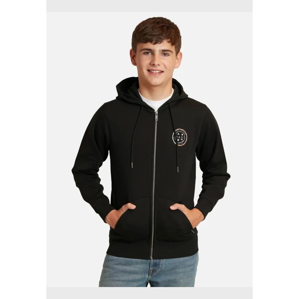 MAUI AND SONS - Poleron Fullzipper Logo Sta Negro Infantil Maui And Sons