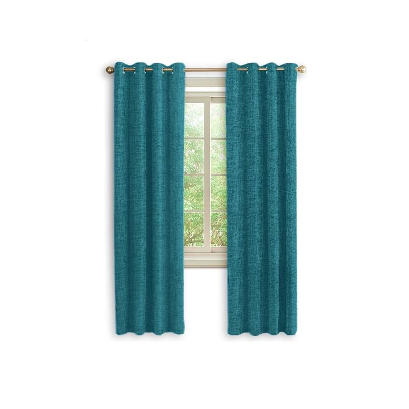 GENERICO - Cortina Blackout 100%, Son 2 Paños De 140x220cm Textura Lino