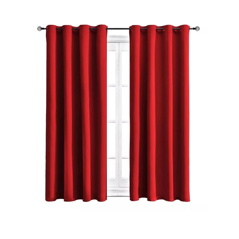 GENERICO - Cortina Blackout 100%, Son 2 Paños De 140x220cm Textura Lino