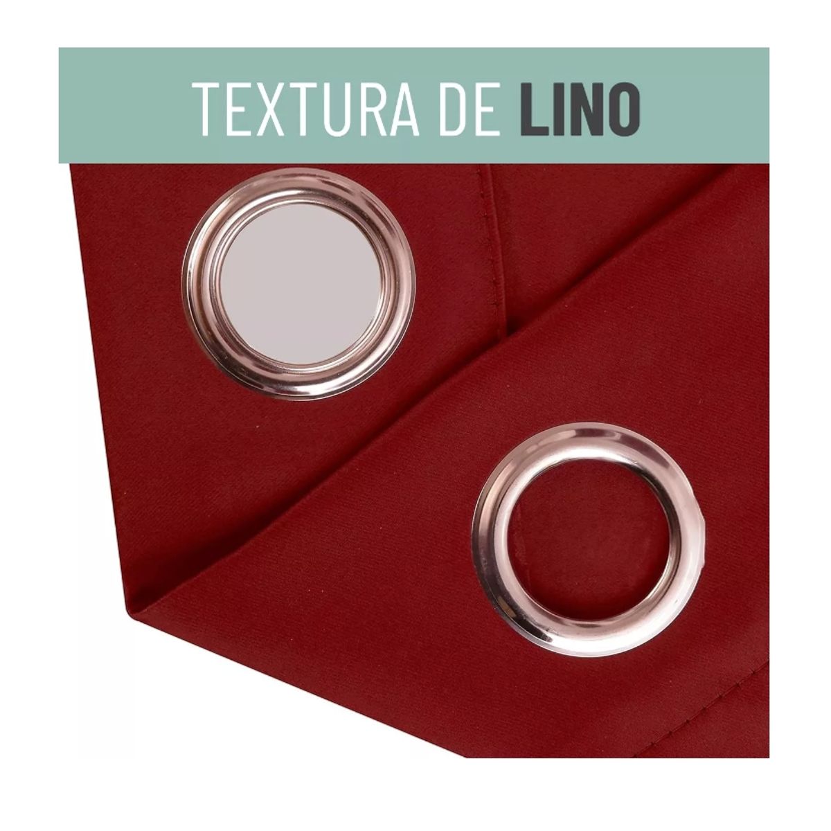 GENERICO - Cortina Blackout 100%, Son 2 Paños De 140x220cm Textura Lino