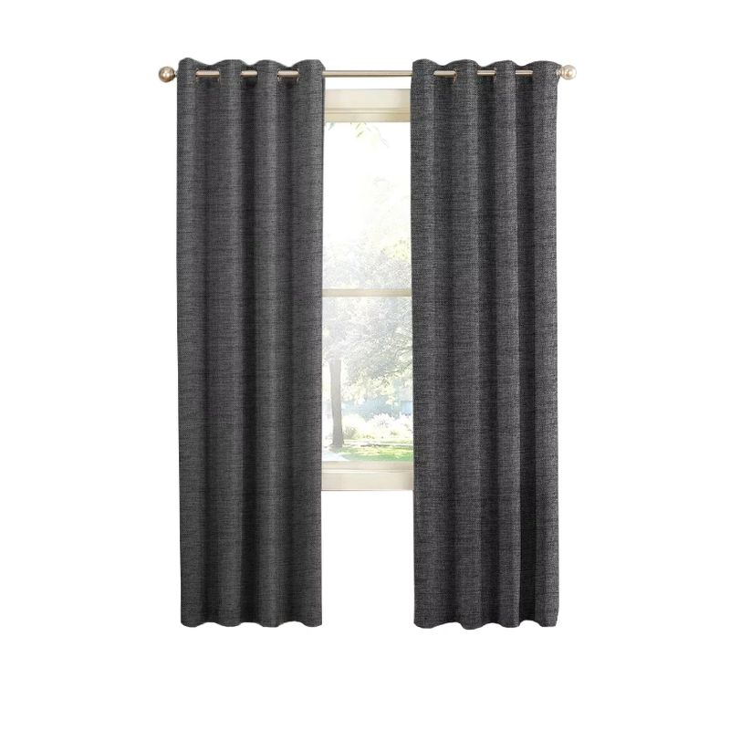 GENERICO - Cortina Blackout 100%, Son 2 Paños De 140x220cm Textura Lino