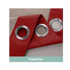 GENERICO - Cortina Blackout 100%, Son 2 Paños De 140x220cm Textura Lino