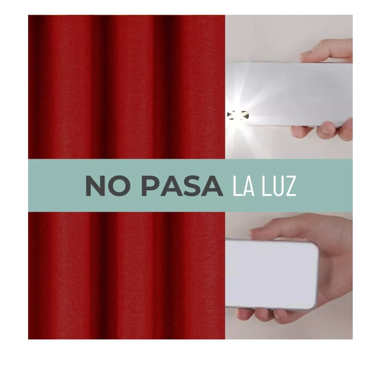 GENERICO - Cortina Blackout 100%, Son 2 Paños De 140x220cm Textura Lino