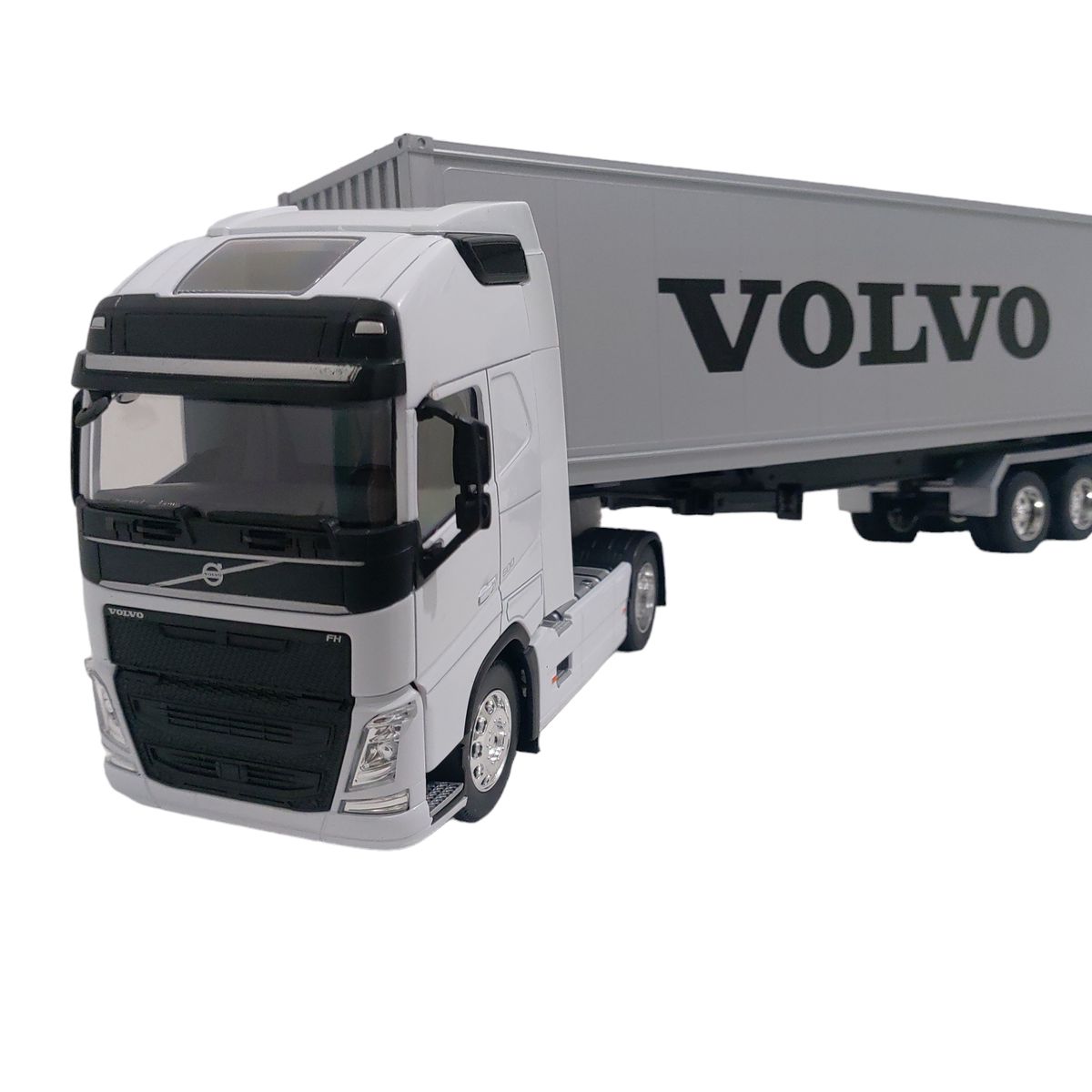WELLY - Camion Volvo FH 500 Blanco C/Remolque Escala 1.32
