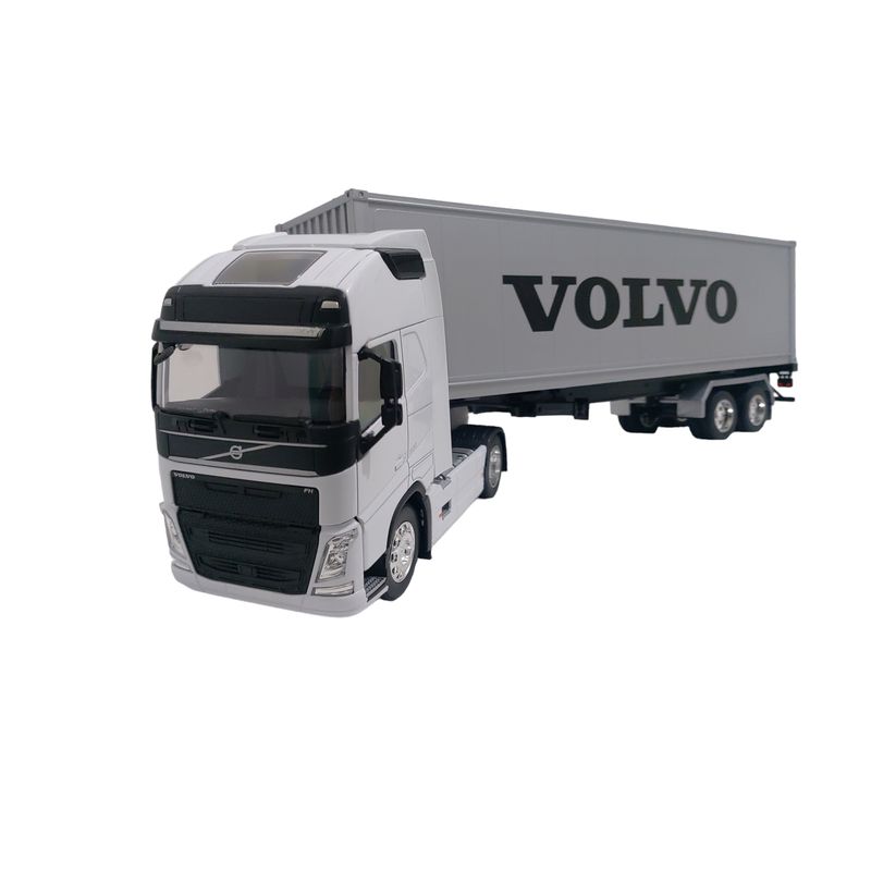 WELLY - Camion Volvo FH 500 Blanco C/Remolque Escala 1.32