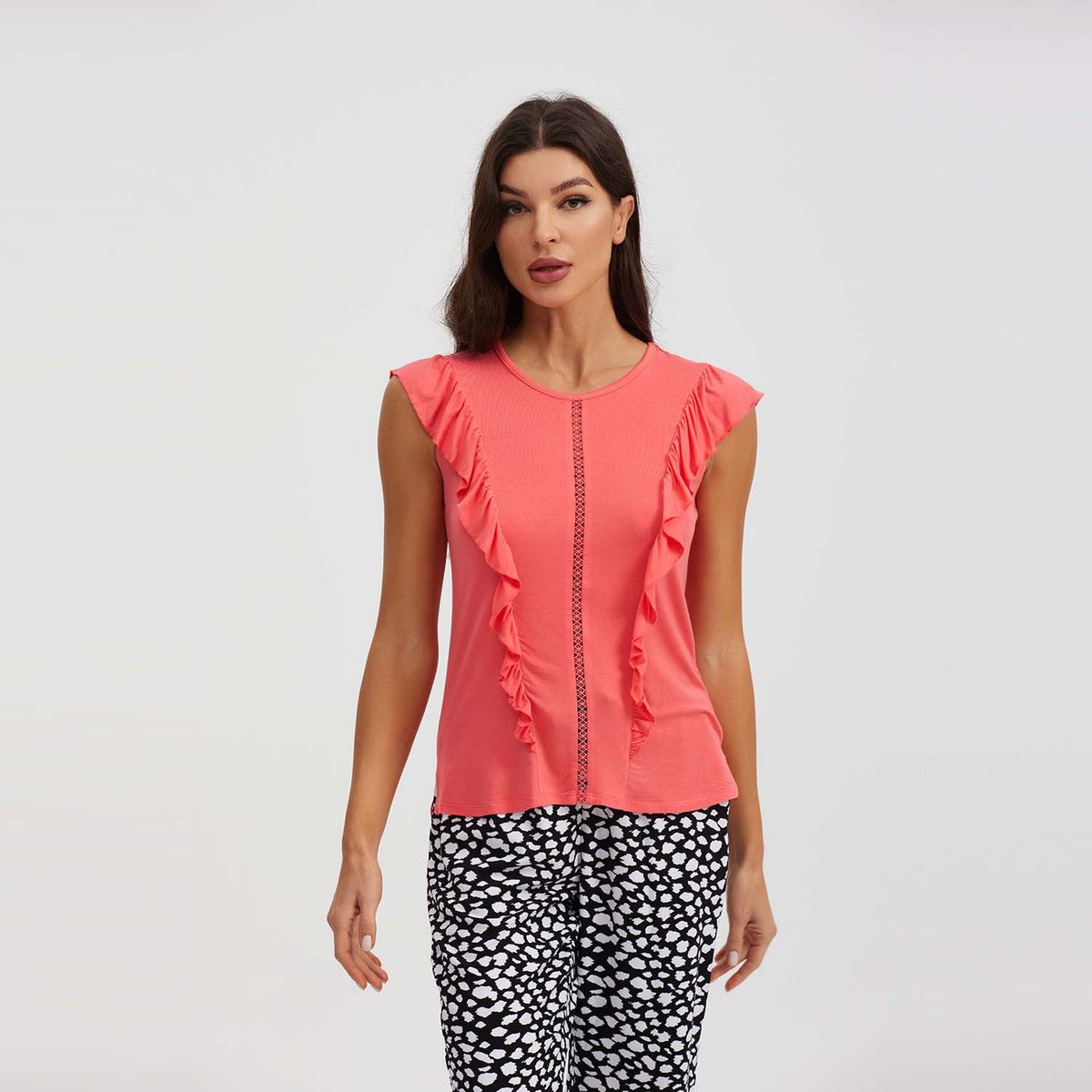 FASHION'S PARK - Polera Mujer Macramé Coral Fashion's Park