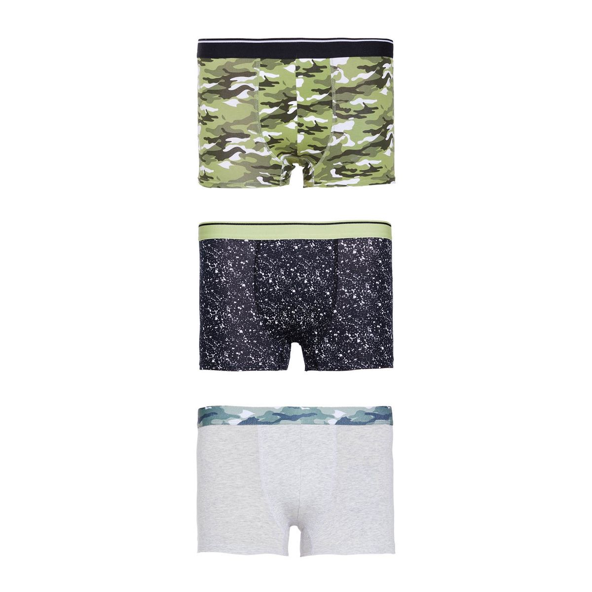 FASHION'S PARK - Boxer Tripack Teens Print Verde Militar Fashion's Park