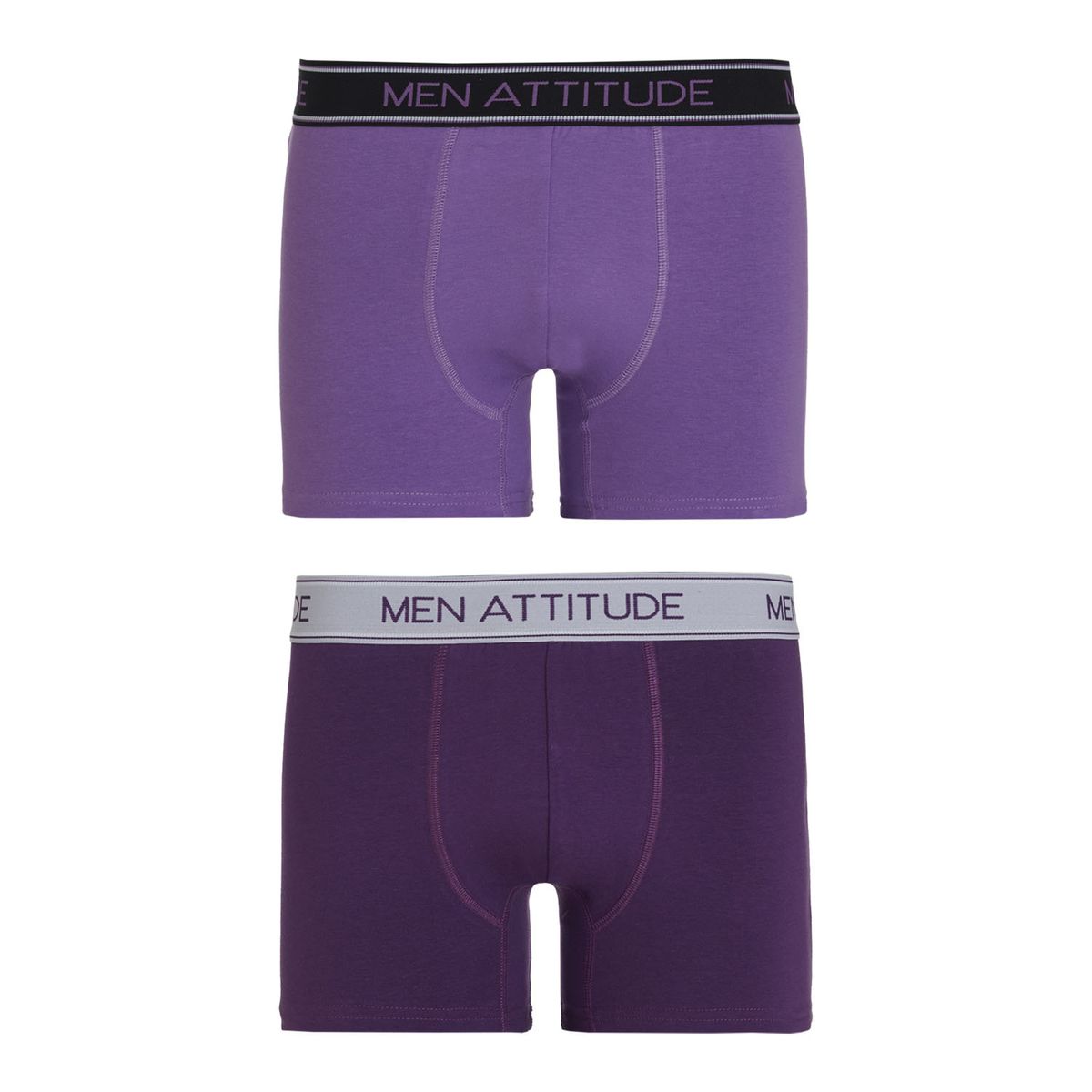 FASHION'S PARK - Boxer Hombre Bipack Lisos Morado Fashion's Park