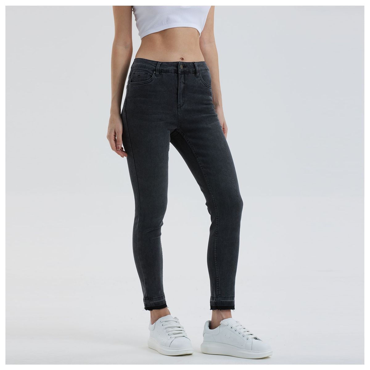 FASHION'S PARK - Jeans Mujer Skinny Franja Azul Claro Fashion's Park