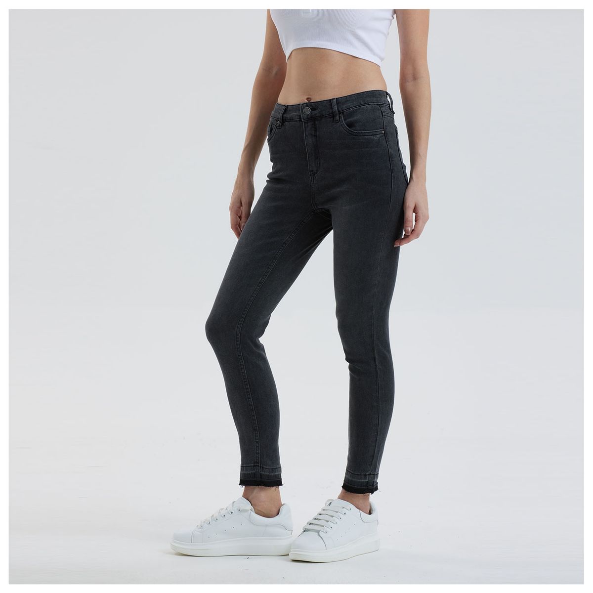 FASHION'S PARK - Jeans Mujer Skinny Franja Azul Claro Fashion's Park