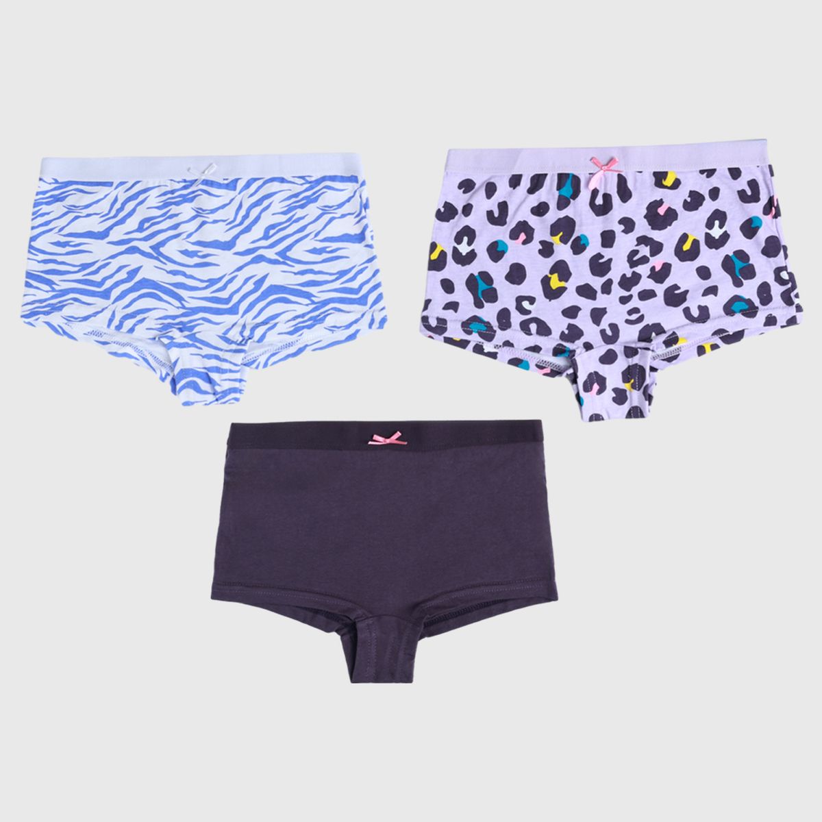 FASHION'S PARK - Calzón Niña Tripack Pantaleta Print Lila Fashion's Park