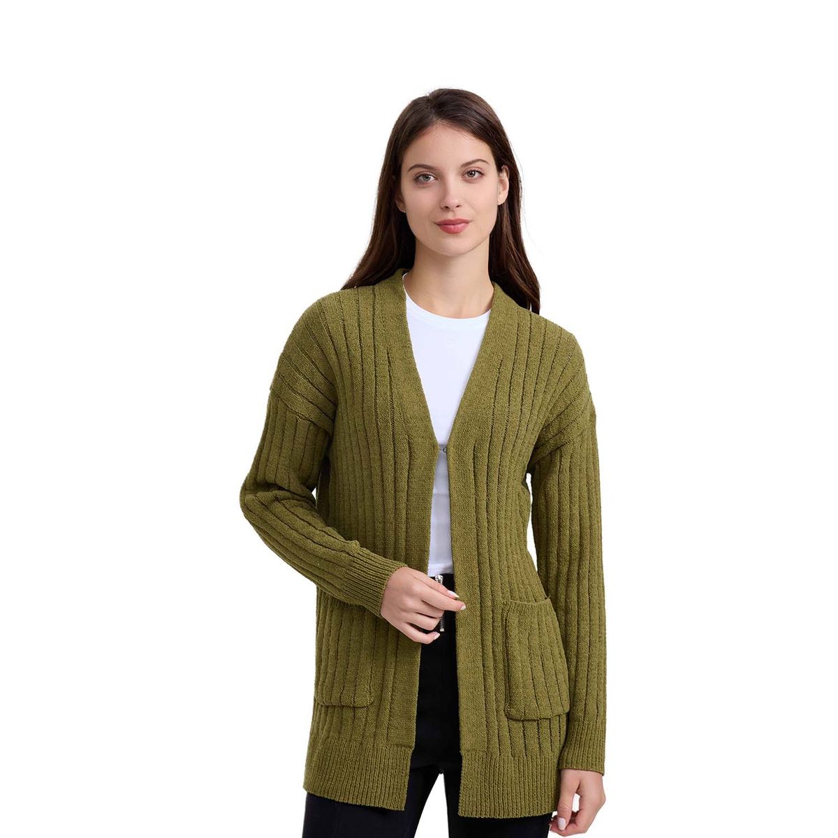 FASHION'S PARK - Sweater Mujer Tapado Verde Musgo Fashion's Park
