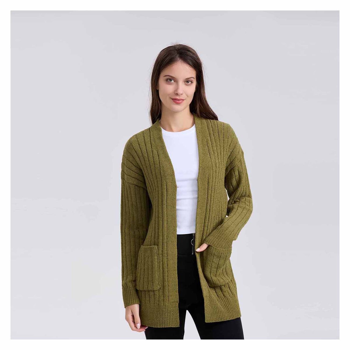 FASHION'S PARK - Sweater Mujer Tapado Verde Musgo Fashion's Park
