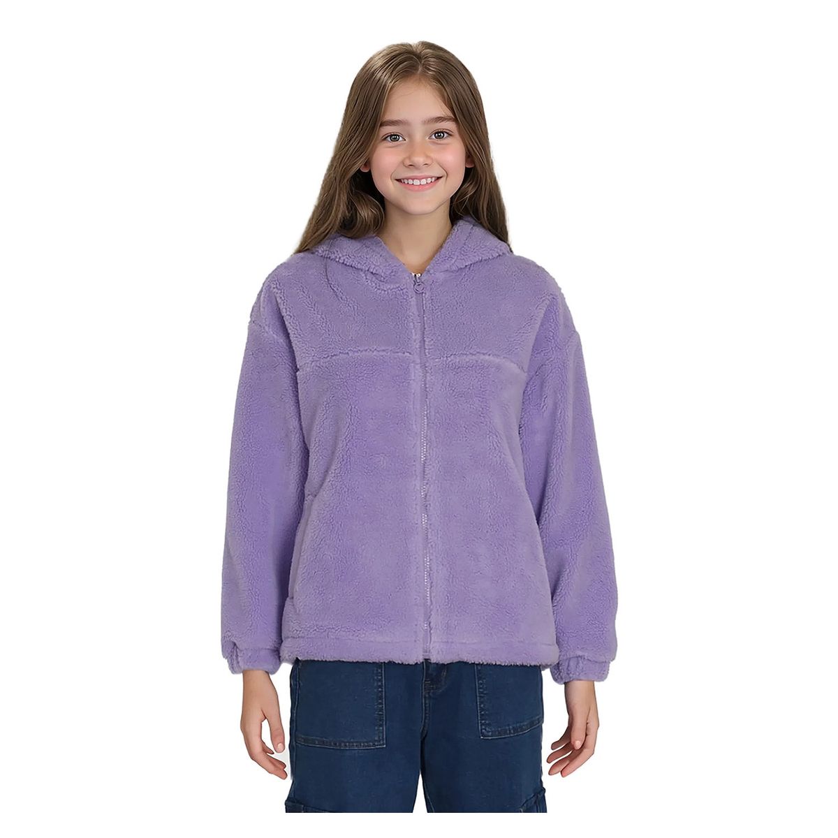 FASHION'S PARK - Polar Niña Chiporro Full Zipper Lila Fashion's Park