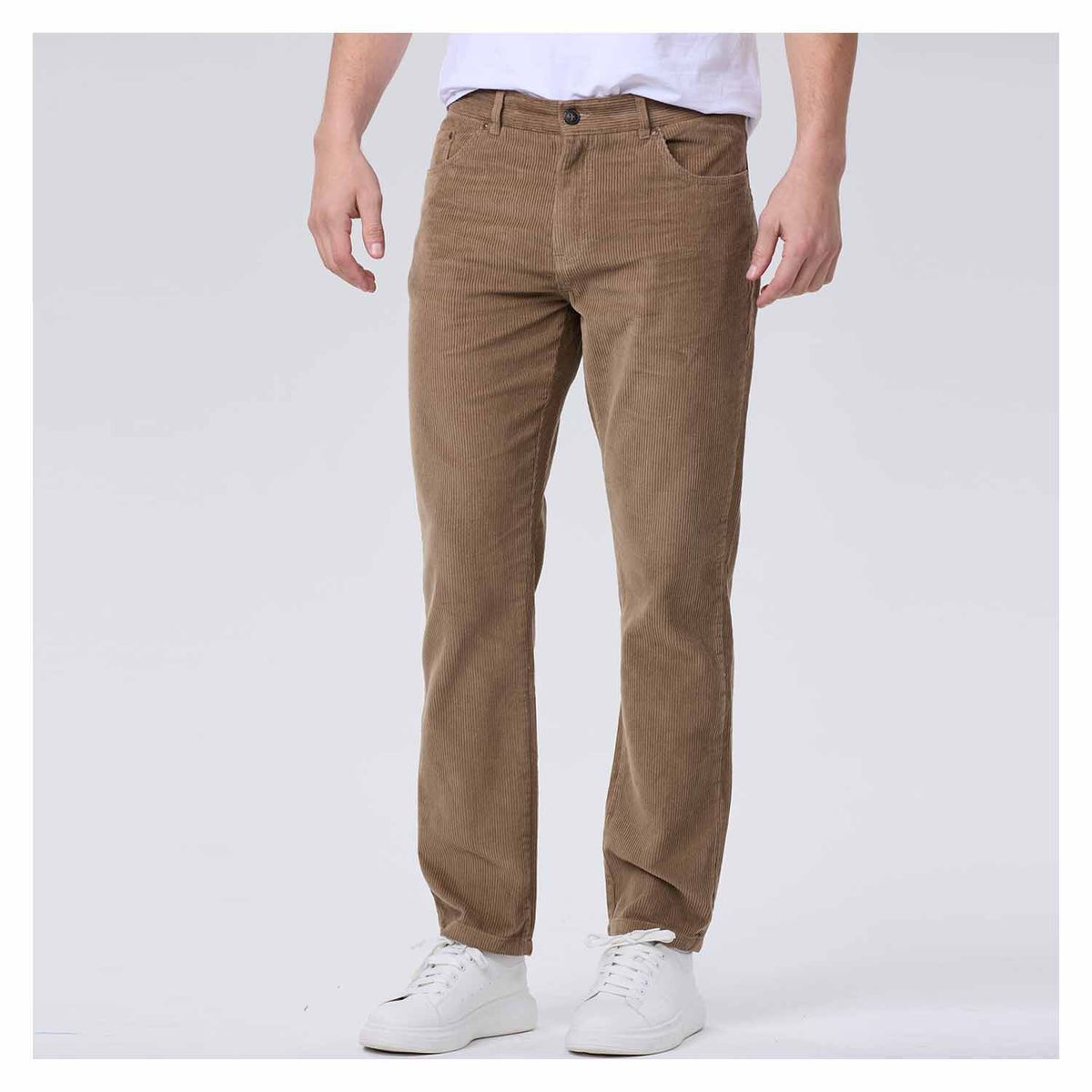 FASHION'S PARK - Pantalón Hombre Básico Cotelé Beige Fashion's Park