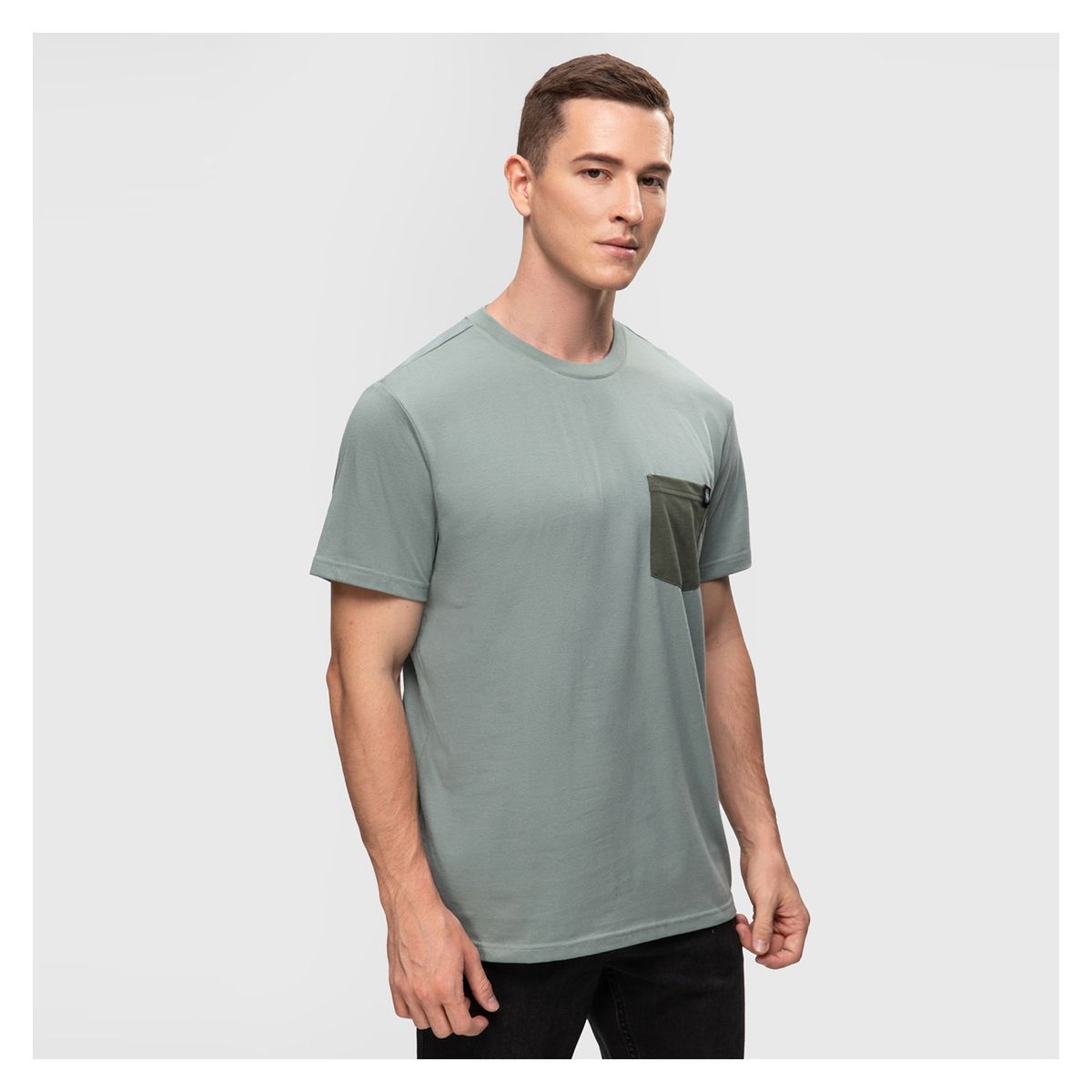 FASHION'S PARK - Polera Hombre Básica Con Bolsillo Print Menta/Verde Fashion's Park